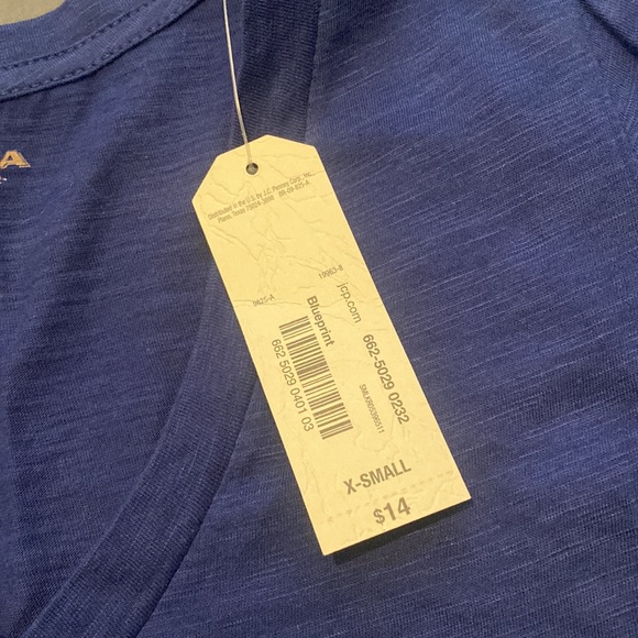 NWT Light Blue V Neck Tee - Picture 3 of 3